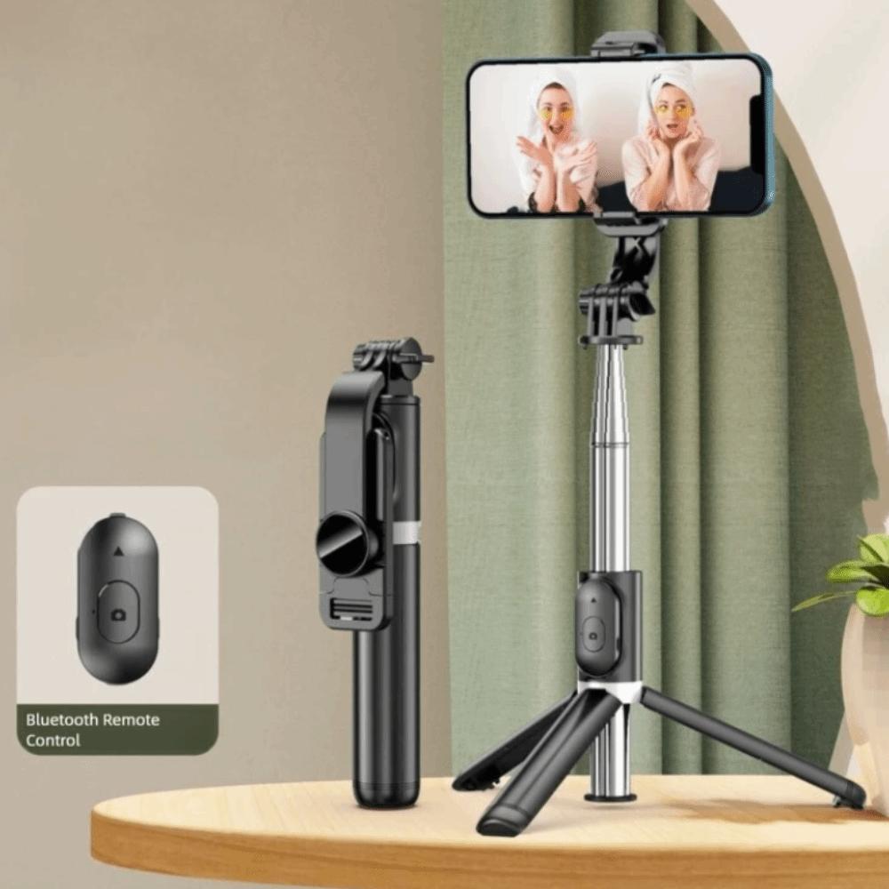 White Fill Light Bluetooth Selfie Stick Tripod Telescopic Selfie Stick Vlog Photography