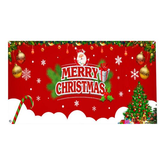 480x210CM Vánoční tapisérie na garážová vrata Santa Elk Sněhulák Tisk Vnitřní Venkovní Prázdniny Závěs na zeď Banner Pozadí Potah dveří Dekorační látka