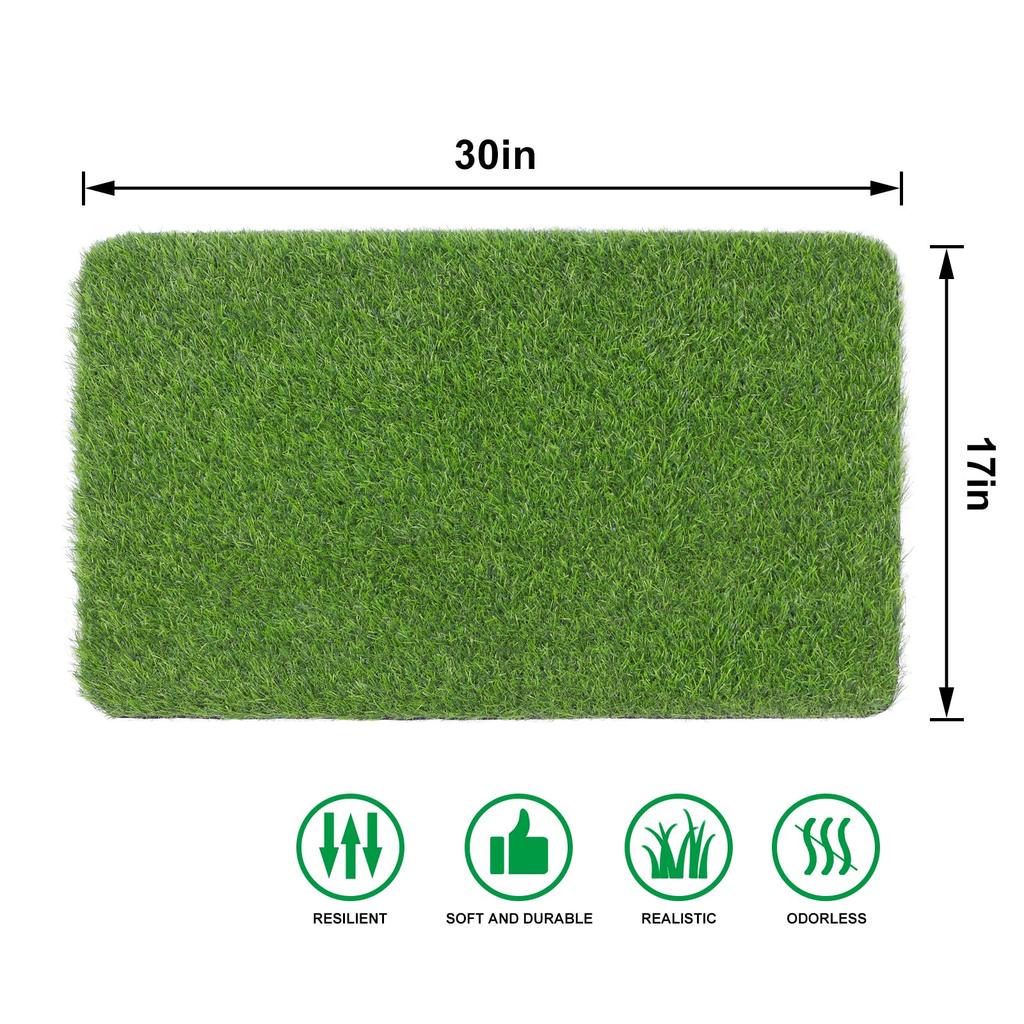 Artificial Grass Door Mat  Turf Grass Front Door Mats Outdoor Indoor  Realistic Fake Grass Rug for Entrance  Dog  Patio  Camper  Home Decor  17” X 30
