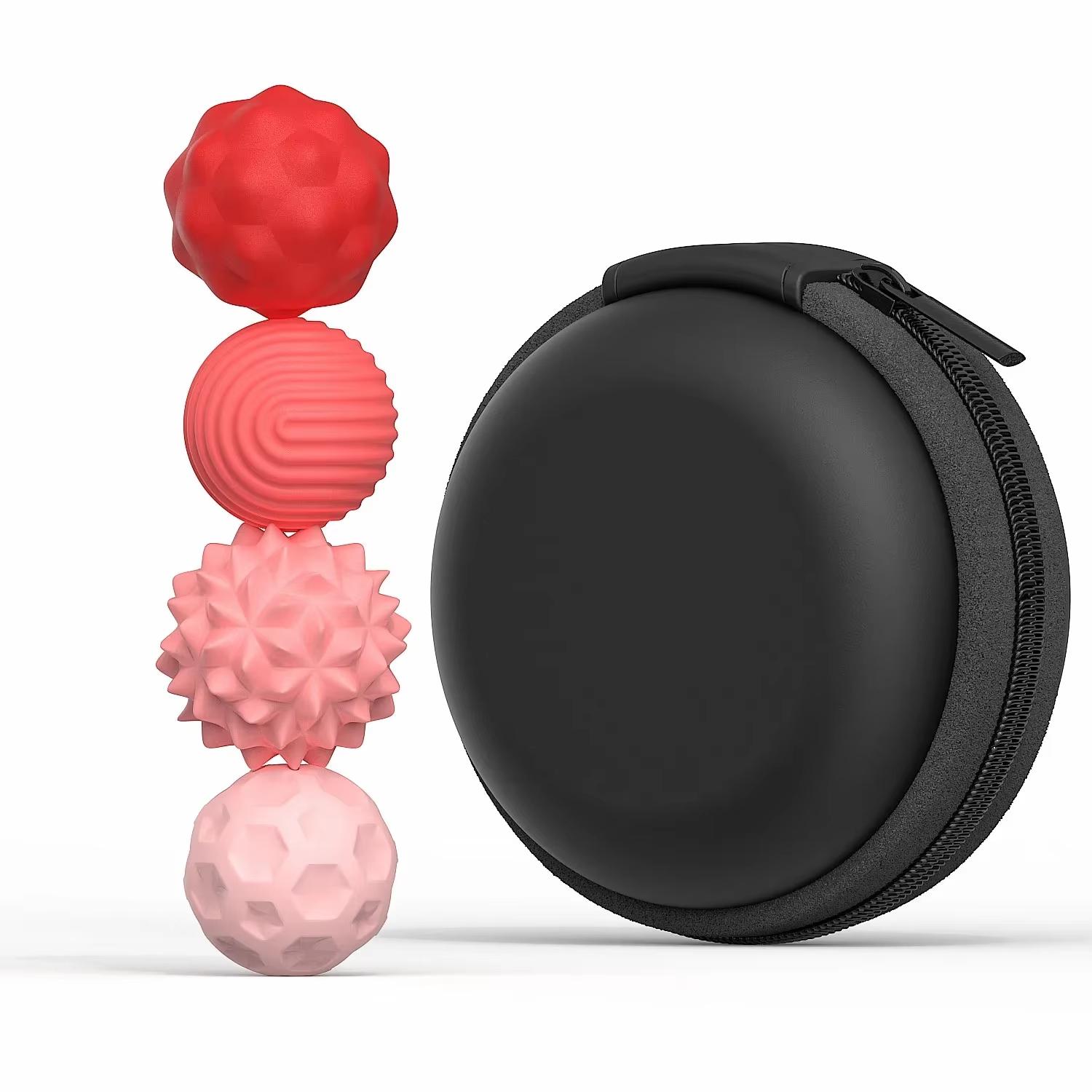 Silicone Magnetic Sensory Balls Fidget Toy Autism Anxiety Relief Stress Calming Worry Balls for Kids Adults красный