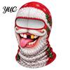 Feiertagskostüm Maske Weihnachten Weihnachtsmann Gesichtsmaske, Lustiger Print Sturmhaube Winddicht Milchseide Kopfbedeckung Faser Nackenwärmer Abdeckung für Außen
