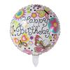 50Pcs/lot 18inch English Happy Birthday Aluminum Foil Balloon Round Helium Balloon Kids Birthday party decoration Air Golobs