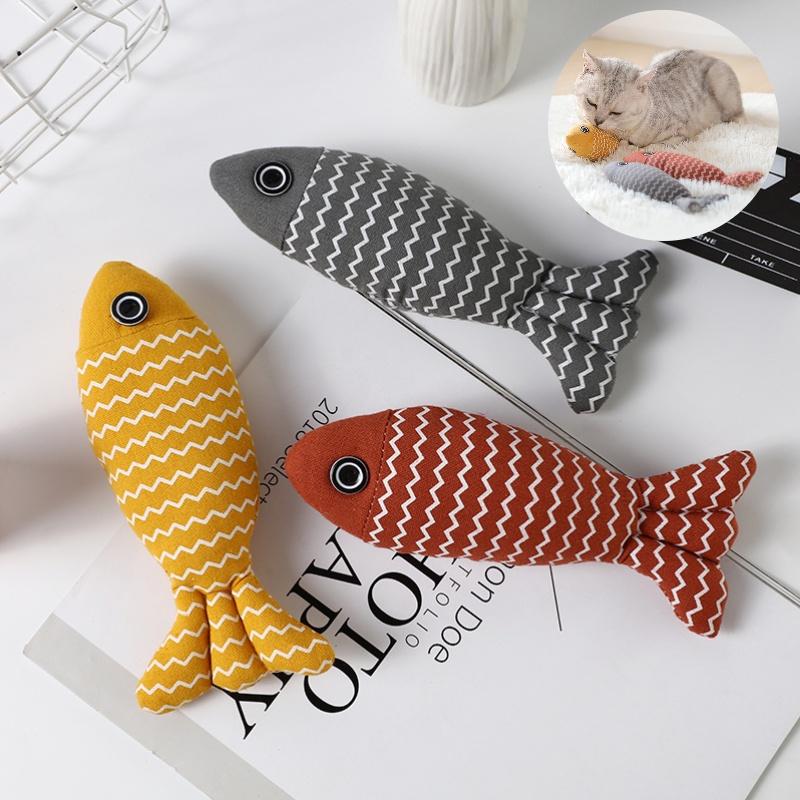 Cross-border Pet Cat Mint Toy For Cats Interactive Catnip Plush Fish Toy