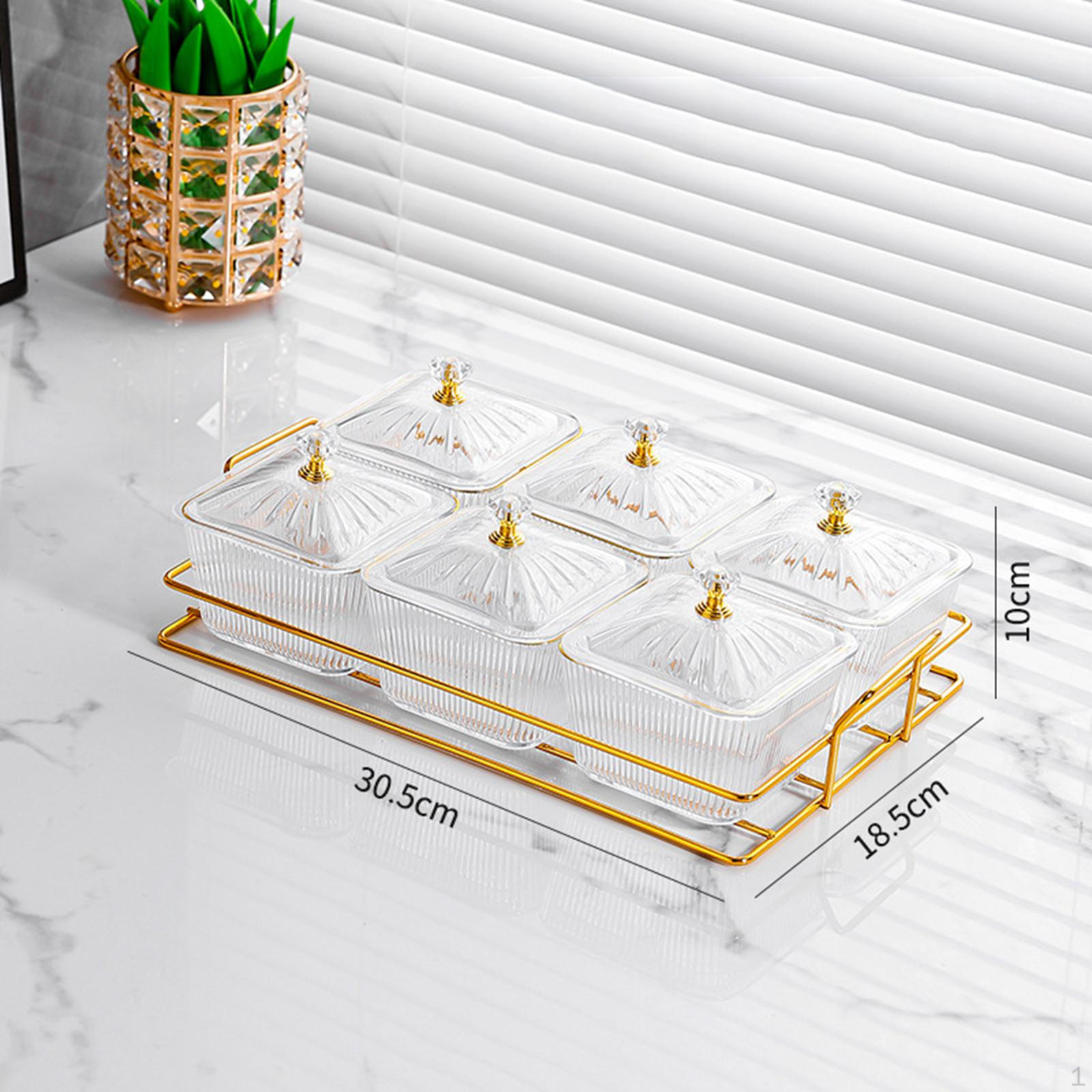 6 разделенных мисок для сервировки закусок, разделительная тарелка для десерта, тарелка для закусок чистый