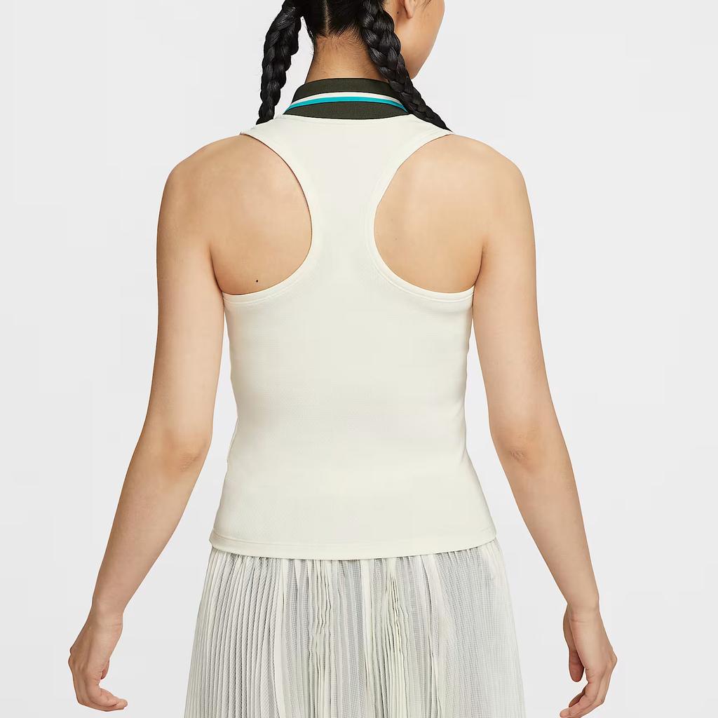 Nike Court Slam Dri-Fit Comfortable Breathable Quick-Drying Soft Tank Top Women Tops Light-Ivory Cactus-Green Black FZ6753110