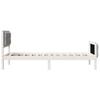 Bed Frame Light Grey 80 x 200 cm Solid Pine Wood