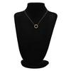 Tiffany & Co T-toe T-Two Circle Pendant DiamondNecklace 18K Pink Gold/diamond Array