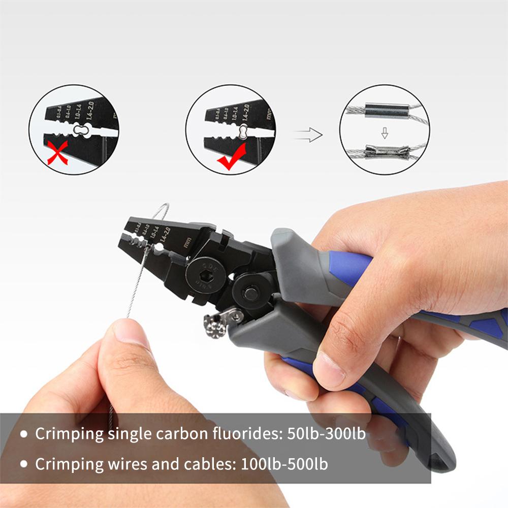 Wire Cutters Fishing Plier Wire Rope Leader High Carbon Steel Crimping Tool Pipe Crimping Pliers