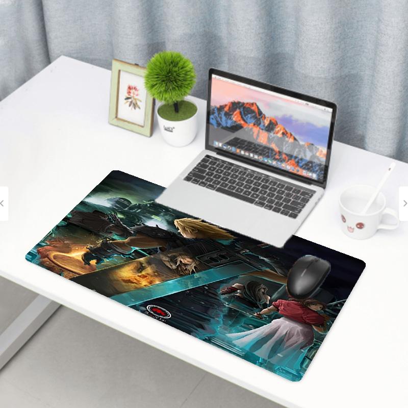 Final Fantasy Print Mouse Pad, Anti‑Slip Desktop keyboard Mat, for PC Laptop Gaming Working Daily Use, Cool Festival Surprise Gift