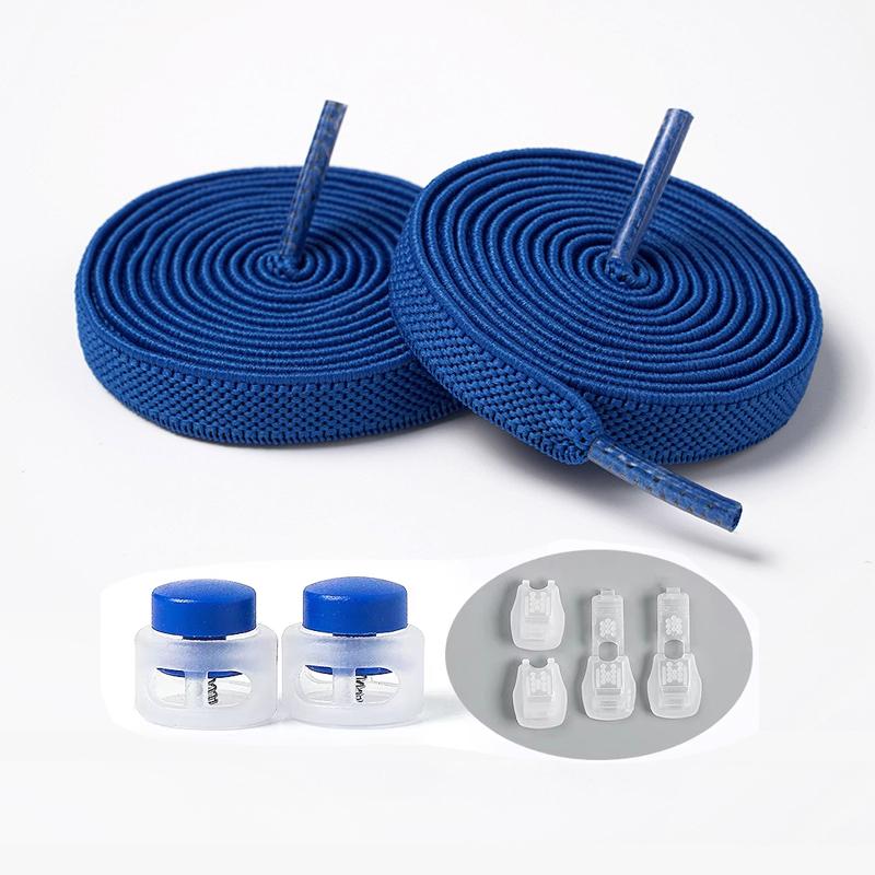 1Pair/3Pair NEW Round Snap Lock Shoelaces Without Ties Kids Flat Elastic Shoe Laces Adult Quick Shoelace Shoe Accessories