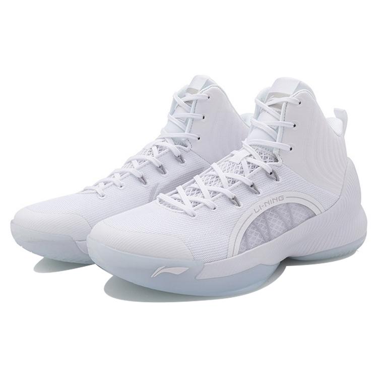 New LiNing YuShuai TD Abrasion Resistant Breathable High Top Basketball Shoes Men's White ABPQ027-1
