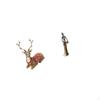 Reindeer Elk Deer Sculpture Ornament And African Tribal Lady Women Figurine Decorative Statue for