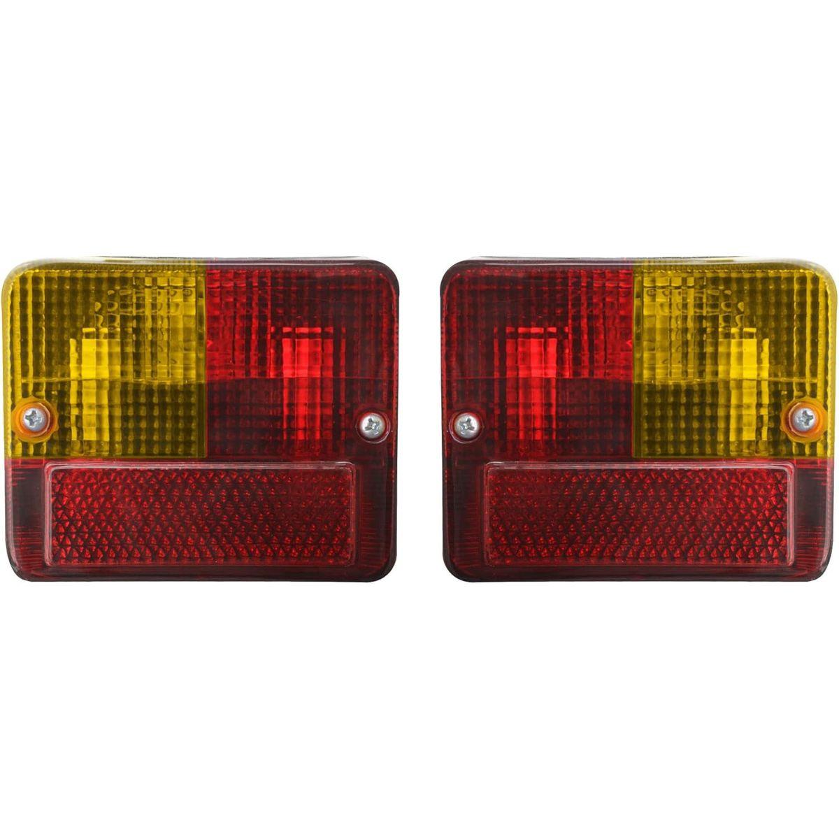 

APSMOTIV Пара указателей поворота в сборе Галогенный задний комбинированный фонарь Фонари крыла трактора Плоское основание с лампами 12 В Подходит для универсальных транспортных средств