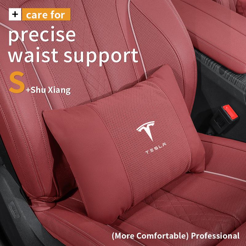 Car Headrest Neck Support Seat Lumbar Cushion Neck Pillow For Tesla Model 3 Model Y Model S Model X Auto Interior Accessories