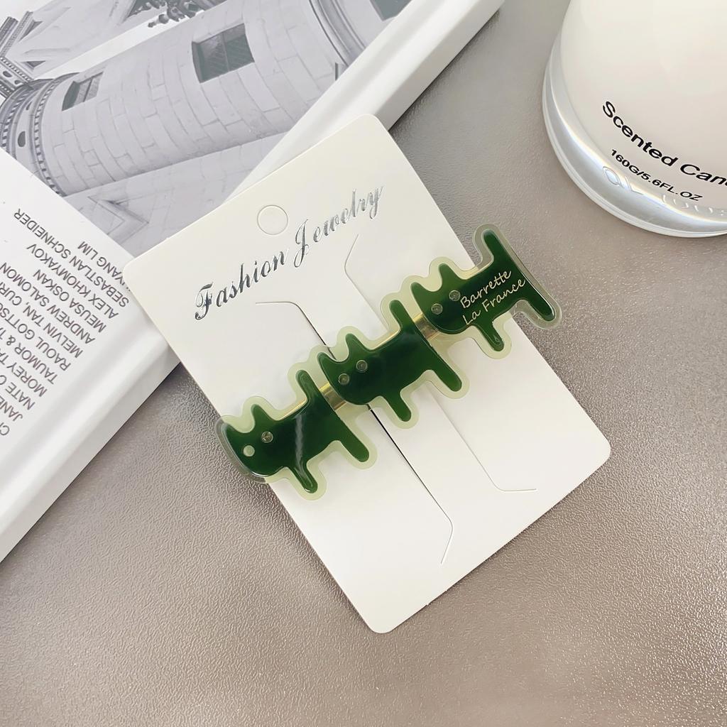 Koreanischer Haarclip, 6,5 cm, mit Essigsäure-Wassertropfen-Design, im Retro-Stil, niedlicher Katzen-Haarclip für süße Mädchen