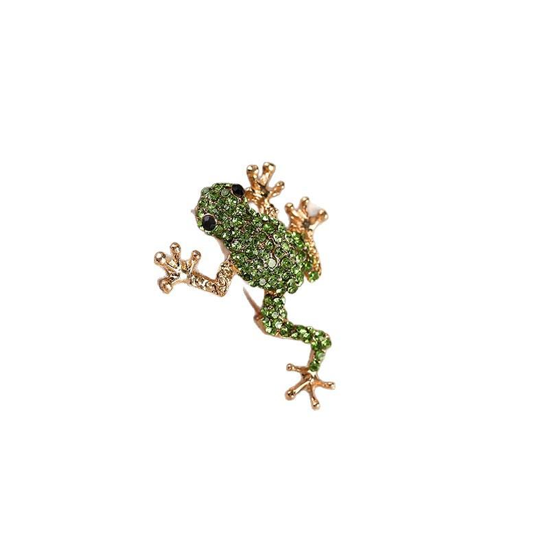 Diamond-encrusted Frog High-end Brooch, Rhinestone, Reptile Corsage, Coat, Overcoat Accessory, Brooch and Accessory