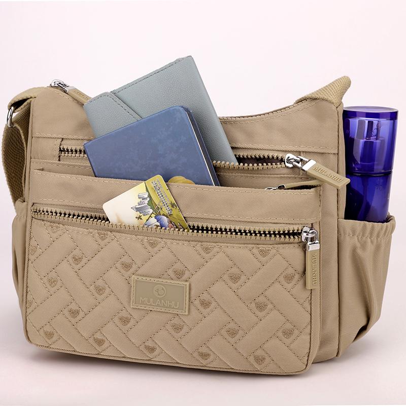 Multi-compartment Shoulder Bag Women's Crossbody Bag Large Capacity Nylon Mother Bag