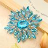Luxury Vintage Crystal Flower Brooch for Women, Elegant and Fashionable Wedding Dress Accessory, Floral Headpiece Decoration