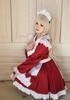Costume da Cameriera Giapponese Bianco e Nero Super Carino - Manica Lunga