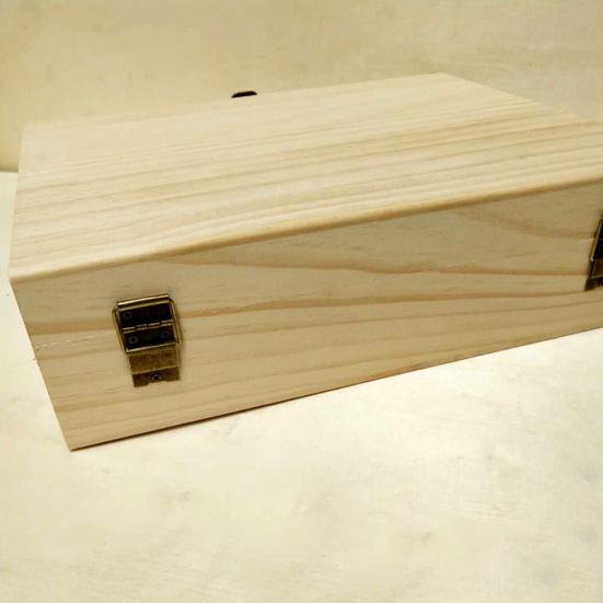 Wooden Essential Oil Box Container Organizer Solid Natural Wood Storage Case
