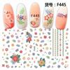 Self Adhesive Flower Unicorn Pattern Nail Art Decorations Stickers And Decals Acrylic Manicure Nails Supplies Tool HQ