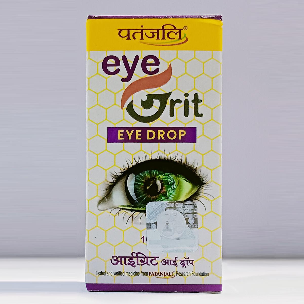 

Патанджали, Eyegrit Eye Drop, Eyegrit (10 мл) Pack = 10 ml