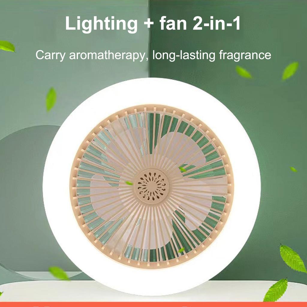 Fan Lamp Dining Room Living Room Bedroom Mute Ceiling Model Ceiling Fan Light Three Wind Speed Home