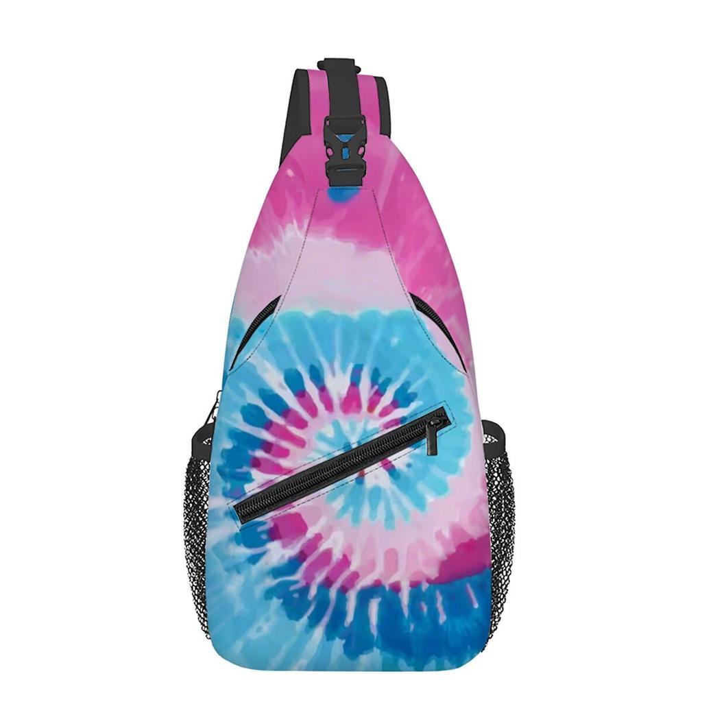 Tie-dye Print Small Chest Bag Men's and Women's Best Gift 2D Cartoon Large Capacity Outdoor Sports Leisure Fashion