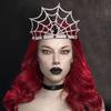 Halloween Spiderweb Crown Spooky Spider Web Tiara Headpiece för kvinnor Flickor Halloween Party Cosplay Kostymtillbehör