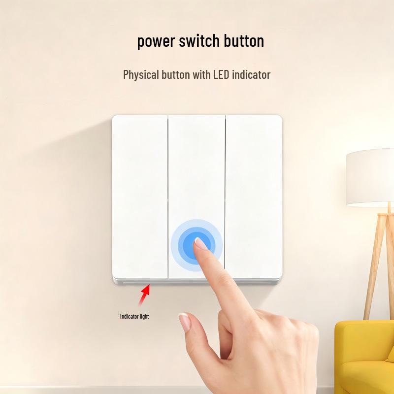 Graffiti Zigbee Smart Switch: Universal Single Live/Neutral 86-Type Button with Magnetic Holding Relay for All-Room European/British Use.