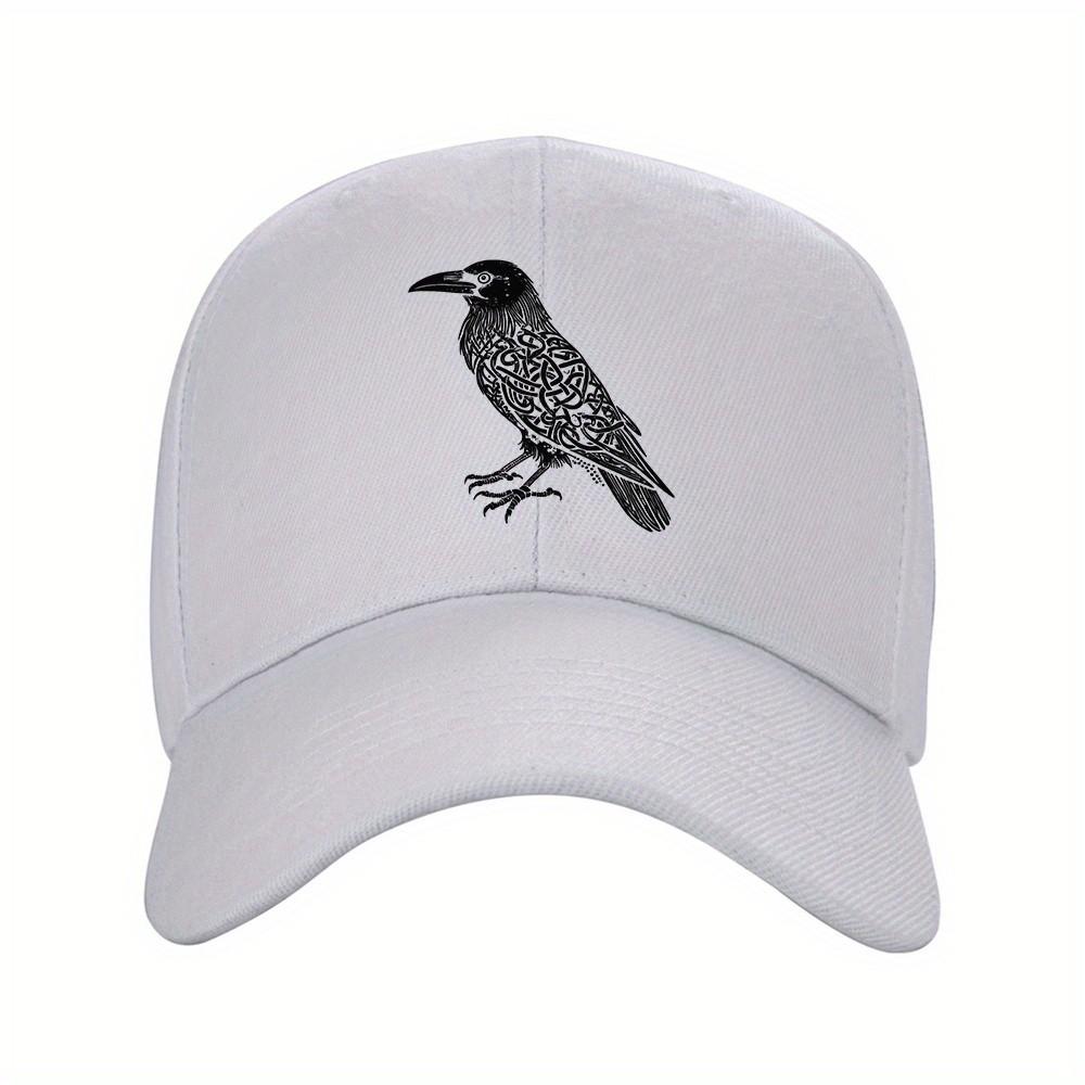 Celtic Knot Raven Baseball Cap Unisex Adjustable Polyester Graphic Hat for Outdoor Travel