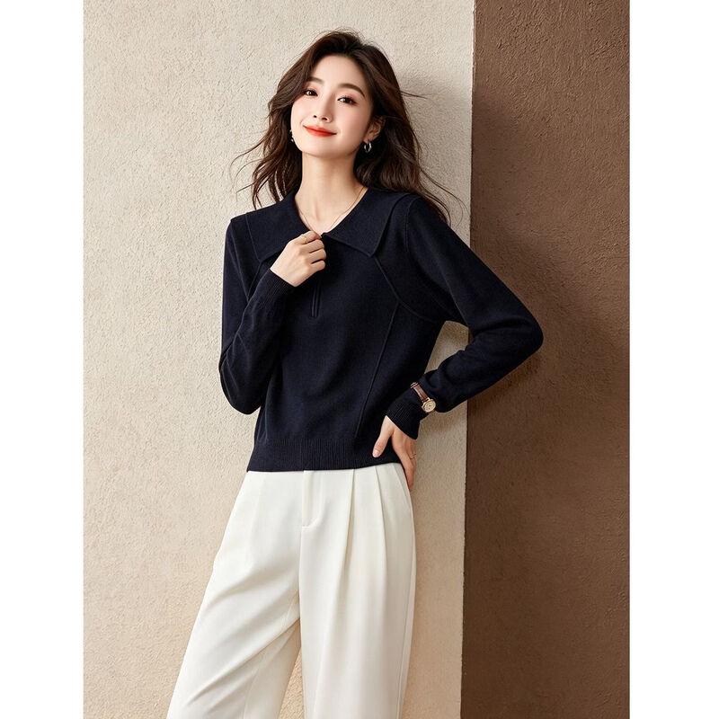 D.F.DEAR Women's Casual Half-Zip Knit Sweater