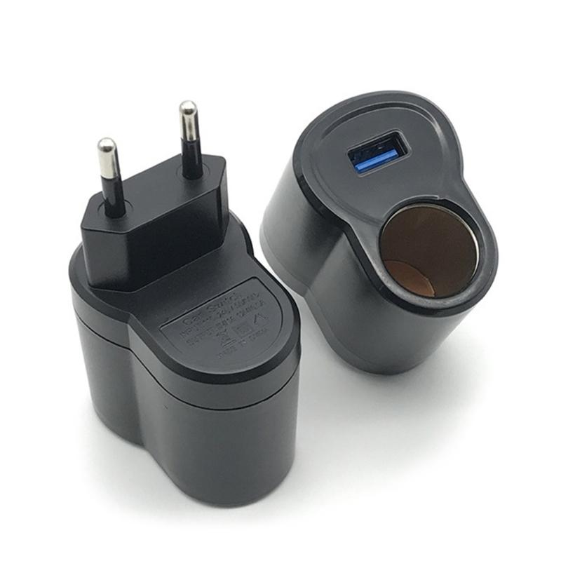 Vehicle Power Adapter Featuring USB Port And Improved Voltages Stability 220V to 12V Converter 12V0.5A/5V1A
