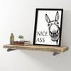 NICE ASS Funny Poster Funny Donkey Bathroom Wall Decoration Painting Modern Bath Wall Art Funny Decorative Poster