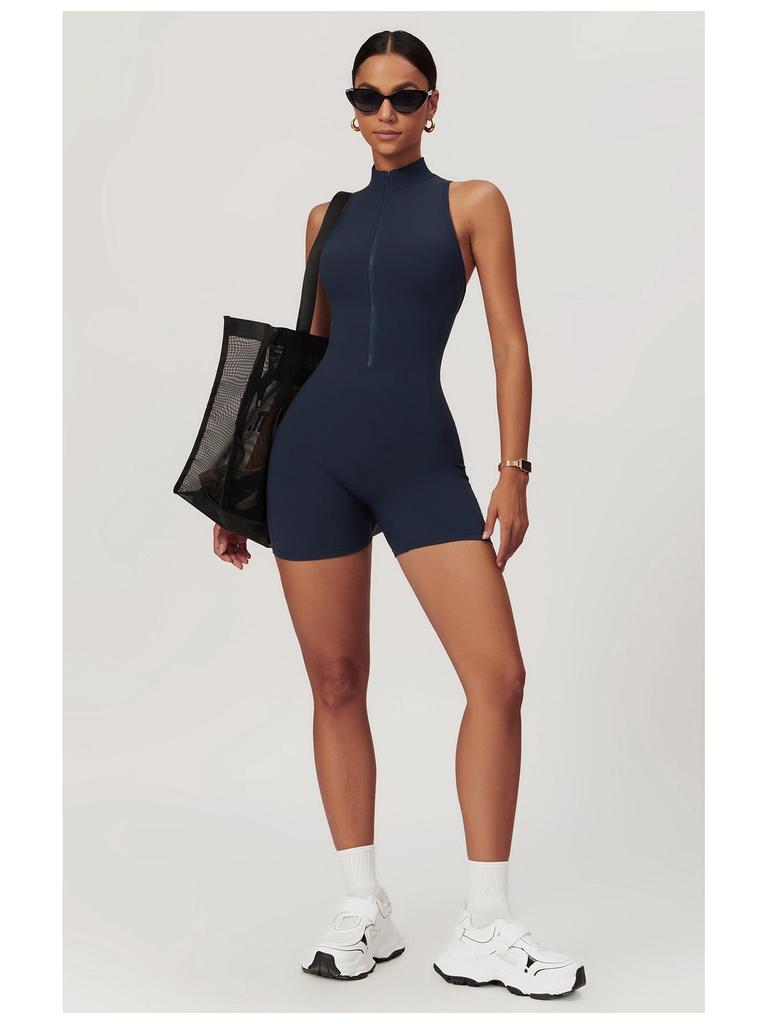 Women's Spring High-Intensity Sports Yoga Bodysuit - Beautiful Back, Hip-Lifting, Tight-Fitting with Zipper
