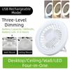 USB Rechargeable Ceiling Fan Light Energy Saving Electric Fan Night Lamp  Outdoor Tent
