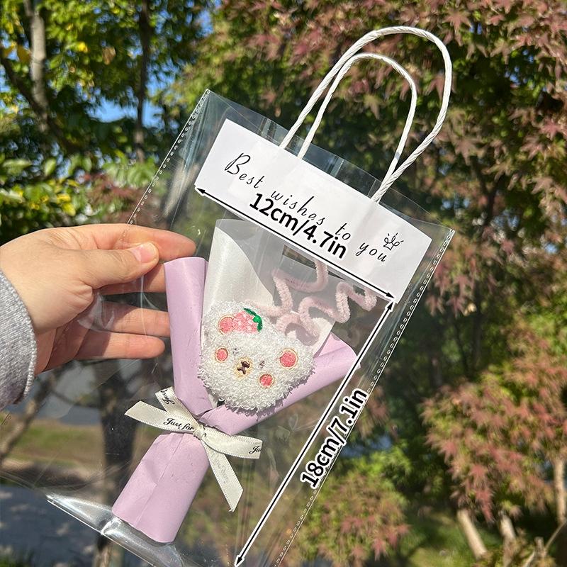 Mini Knitted Bouquet Girlfriend Creative Birthday Valentine's Day Gift Artificial Simulated Small Bouquet Wedding Companion Gift