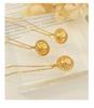 Elegant French Summer Titanium Steel Planet Necklace - Gold Plated Clavicle Chain