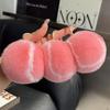 Premium Texture Tennis Keychain Fluffy PomPom Bag Charm Portable Car Ornament  Backpack Decor
