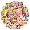 50 Animal Food Donut Stickers New Product Cute Donuts Children Cartoon Stickers