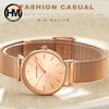 Hannah Martin Japan Quartz Movement High Quality Women Stainless Steel Mesh Rose Gold Waterproof Ladies Watch Dropshipping CC36
