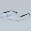 Reading Glasses for Men Women Transparent Blue Light Blocking Eyeglasses with Edgeless Design Diopter +1.0 To +4.0