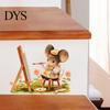 DIY Story Scene Wall Decor Cartoon Mouse Sticker, Cute Fairy Tale Decal, PVC Waterproof Decorative Gifts for Children Art Decors, Self Adhesive Mural