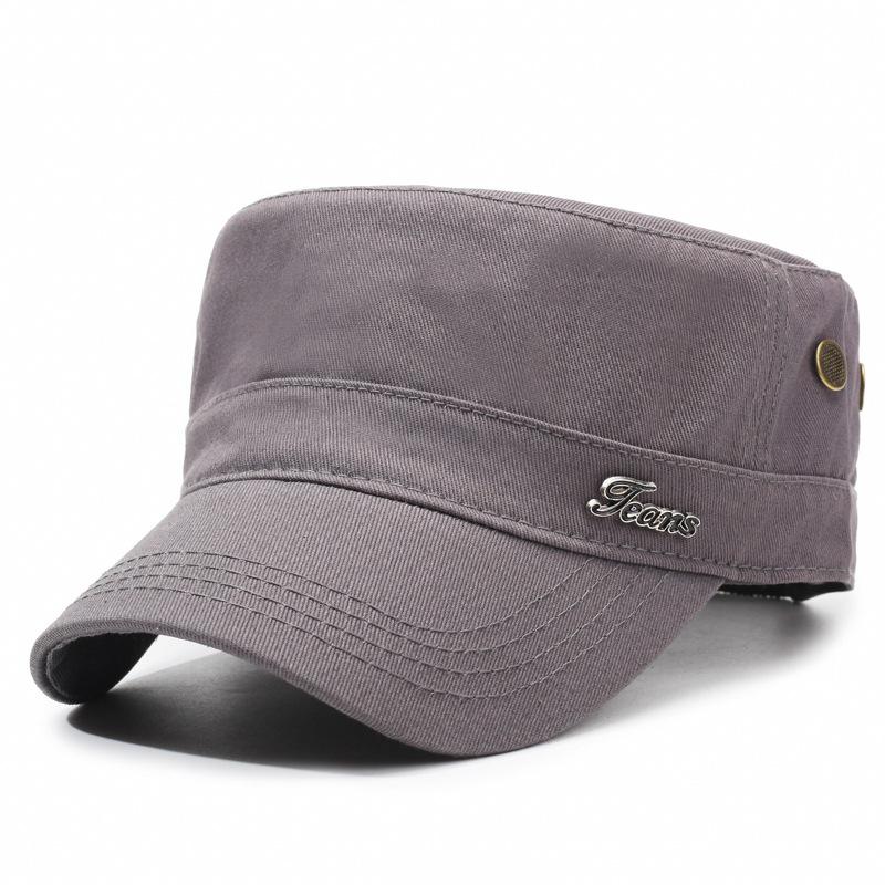 

Мужская весенне-осенняя шляпа от солнца Кепка для среднего возраста Кепка с плоским верхом для улицы Кепка от солнца серый