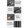 with Key Combination Lock Zinc Zinc Zinc Alloy Luggage Padlock Cabinet Lock  Backpack Zipper Lock