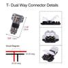 AEE4-Wire Connectors - Low Voltage T Tap Wire Connector, 3 Way Wire Connector, T Type 2 Pin Solderless Fits 24-20 AWG
