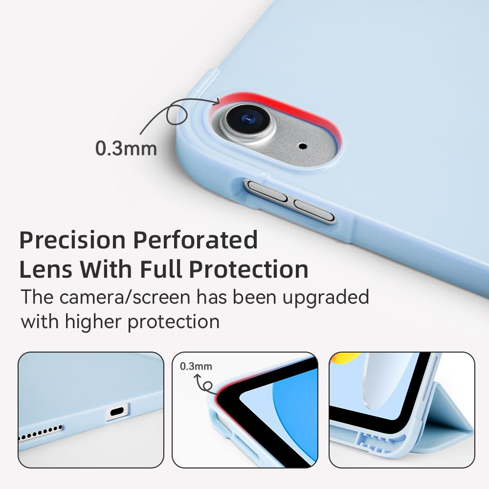 For iPad A16 Case 11th 10th Gen Mini 6 7 For iPad Air 4/5 11 M2/M3/M4 10.9 Shock Case with Side Pencil Holder 3-Fold Cover
