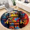 1pz Tappeto Rotondo Lego Art Ufficio, Tappetino da Interno Adatto per Ufficio, Camera da Letto Soggiorno Decorazione Casa, Decorazione Stanza, Offic a0928210