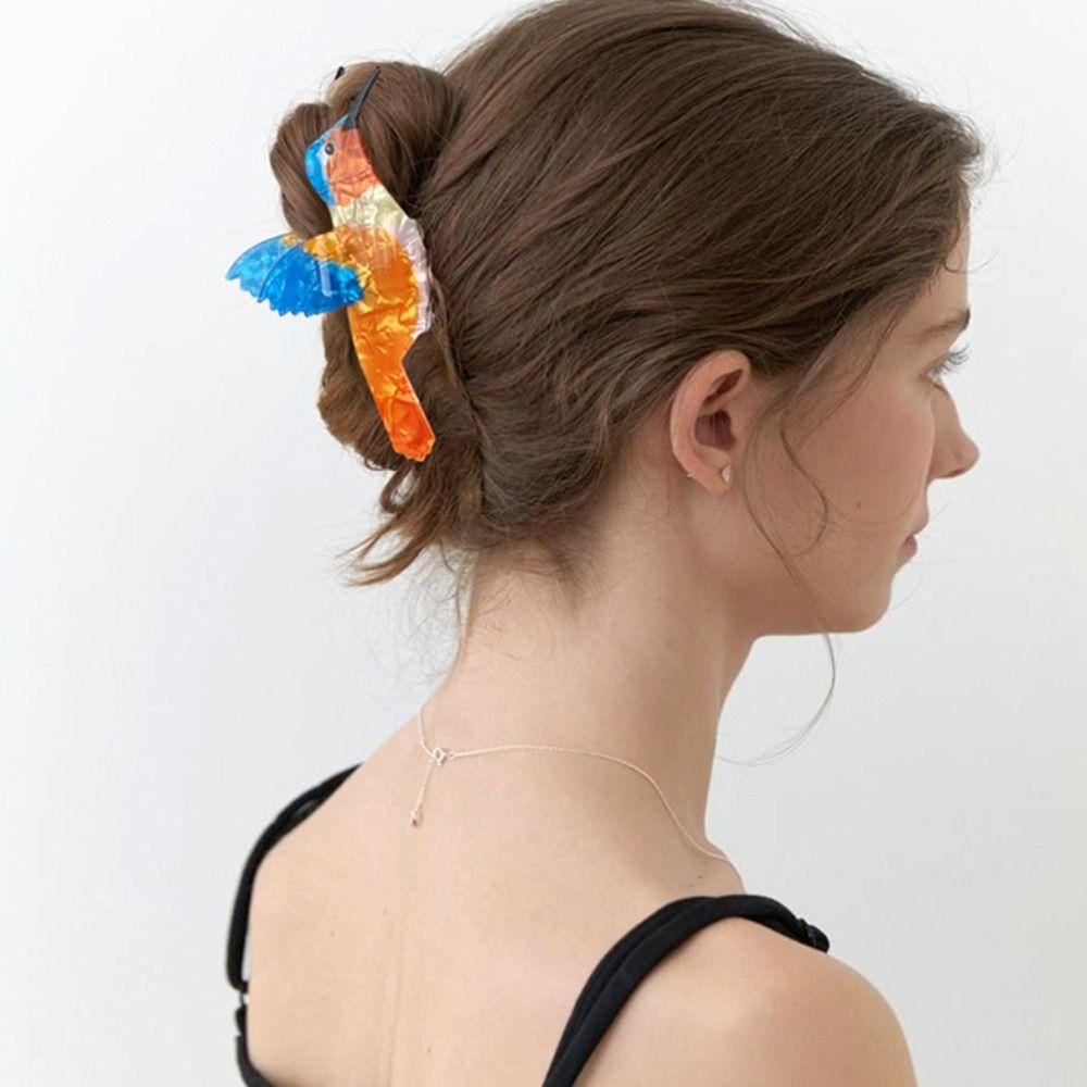 Korean Style Animal Hair Clip Creative Bird Shark Clip Creative Acetate Hair Claw  Girls