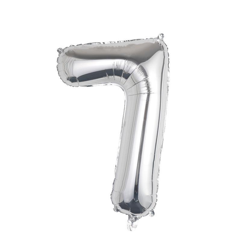 32-Inch Body Shaping Numeric Balloons - Gold & Silver, Floating Birthday & Celebration Decor